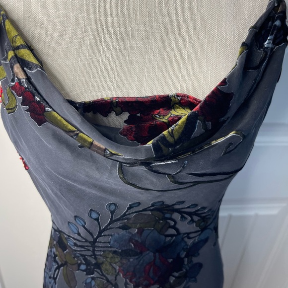 1990’s SILK VELVET ALEX EVENINGS MAXI DRESS SIZE 6P - Picture 4 of 15